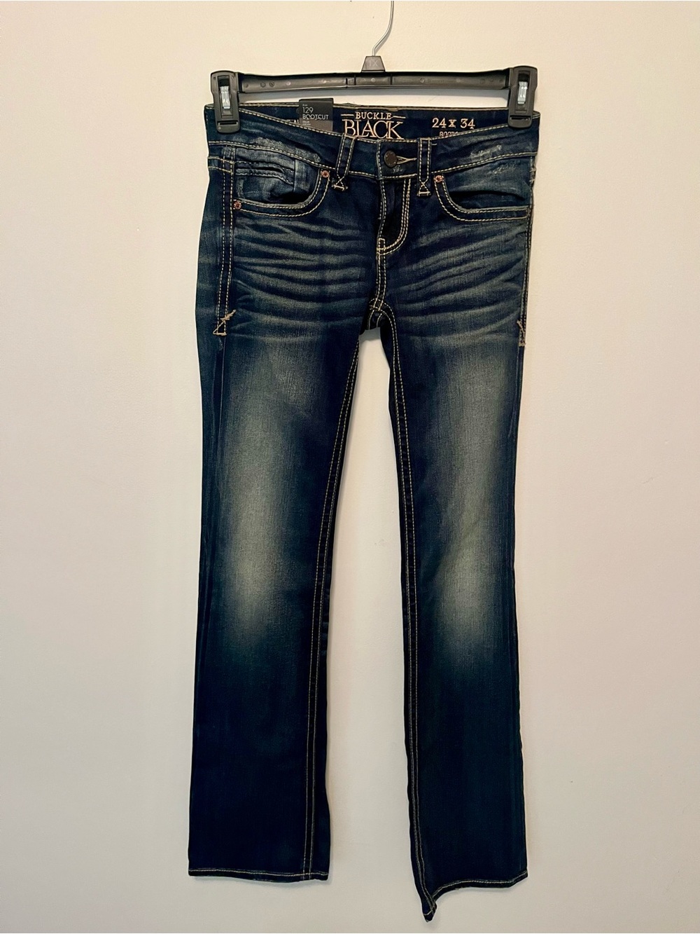 Buckle Black Fit No. 129 Women's Dark Indigo Bootcut Jeans 24x34